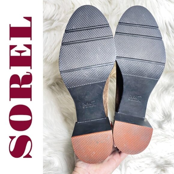 SOREL Blake Leather Waterproof Chelsea Heeled Bootie Brown, Size 11 - Picture 11 of 14